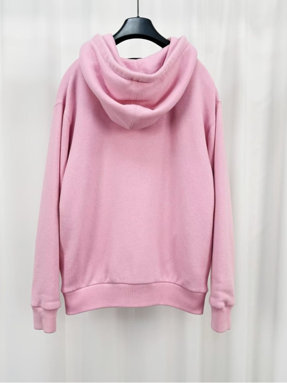 🚩steal Gucci Pastel Pink Hooded Button-Up Sweatshirt with Tennis Embroidery - Picture 2 of 6